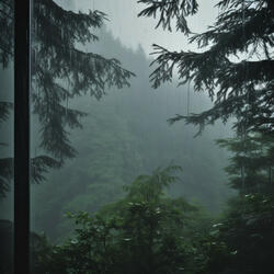 Rain's Soft Whispers to the Moon