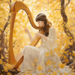 Celestial Trail: Moonlit Melodies on Dreaming Harp