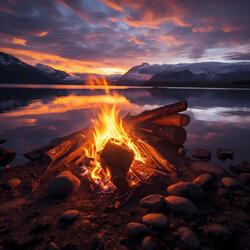 Tonos Serenos Del Fuego En La Naturaleza
