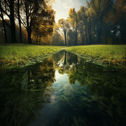 Gentle Ripples of Calm Reflection