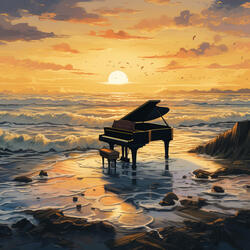 Piano Mood Moonlit Path