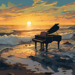 Piano Waves Ocean Echo