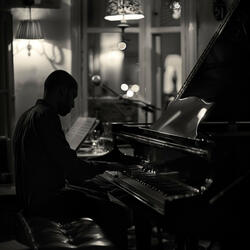 Serenidad Del Cielo Nocturno Del Piano