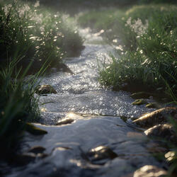 Night's Melody in the River's Song