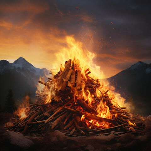 Fireside Yoga Calm: Soothing Ember Sounds