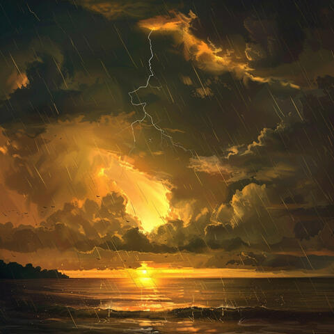 Reflective Binaural Rain with Thunder for Meditation