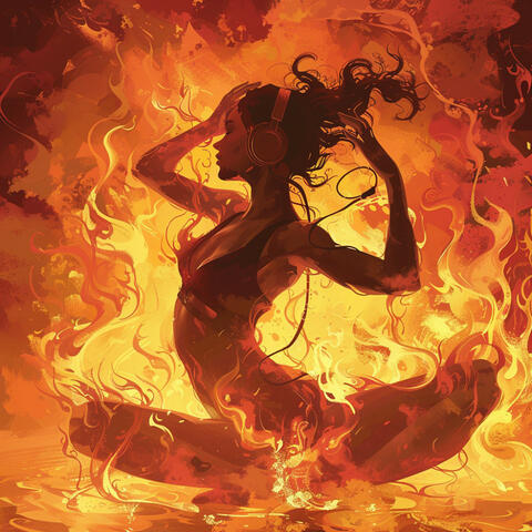 Flame Harmony: Yoga Fire Serenity