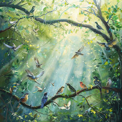 Birds Sync Binaurally