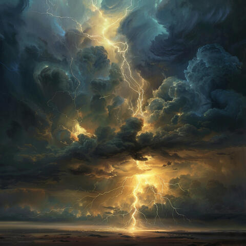 Serene Showers: Rain Chill with Distant Thunder