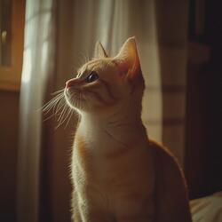 Feline Calm in Musical Waves