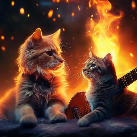 Guitar Flames for Pets: Soothing Sounds by the Fire