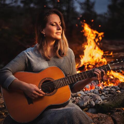 Warmth and Relaxation: Guitar Melodies by the Fire