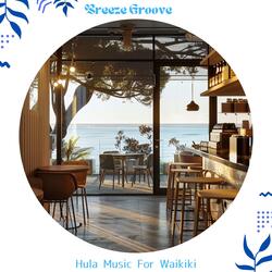 Sunlit Waves and Palm Trees