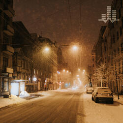 Snowy Chicago Night