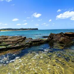Ocean Waves for Sleep 7 Rockpool Warriewood Beach Australia - Loopable No Fade