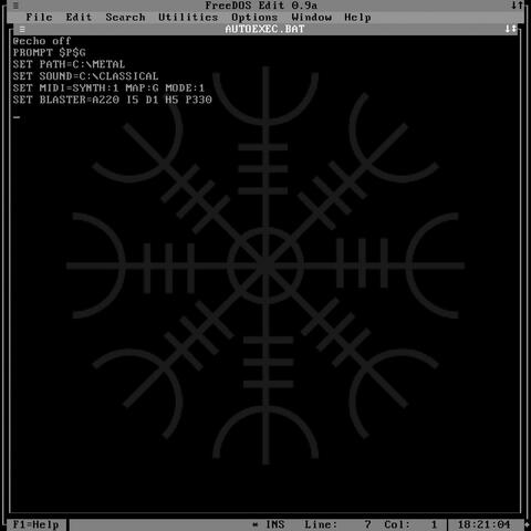 C:\>EDIT AUTOEXEC.BAT