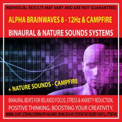 Alpha Brainwaves 8 - 12Hz & Campfire