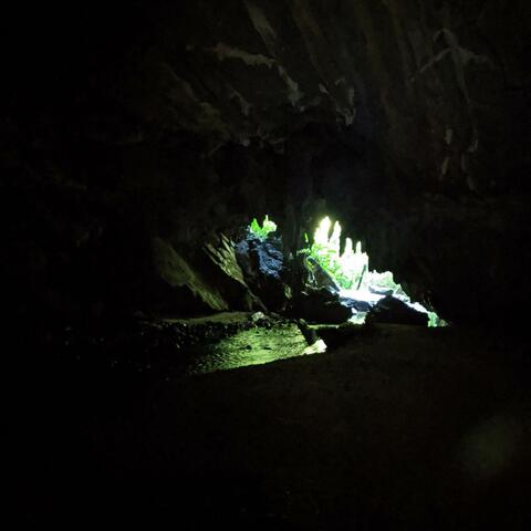Percussion in cave stalactites with river around (good for contemporary dance classes and improvisations) 1