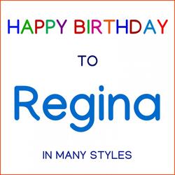 H. Birthday To Regina - Traditional