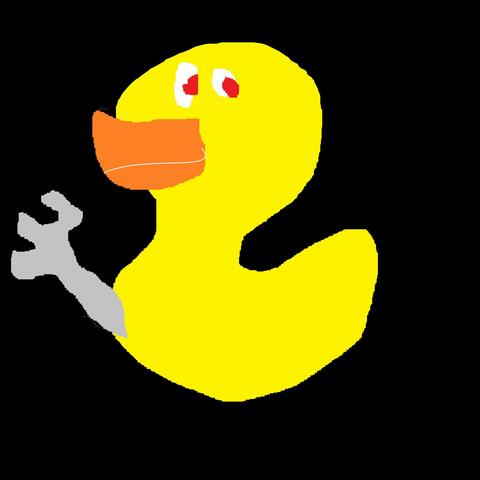 Rubber Duck With a Fork