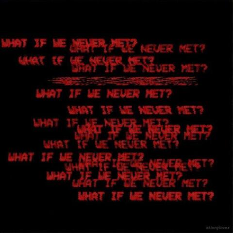 WHAT IF WE NEVER MET?