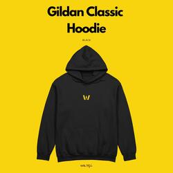 Gildan Classic Hoodie, Black (with Wil Style)