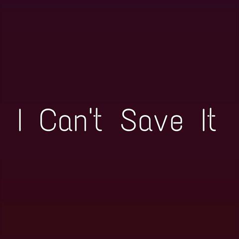 I Can't Save It