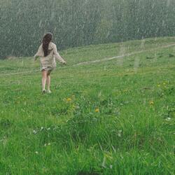 I breathe deeply with every falling drop