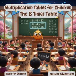 Multiplication Tables for Children | The 8 Times Table | Music for Children