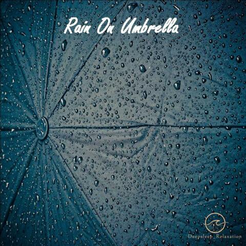 Rain On An Umbrella In The Garden