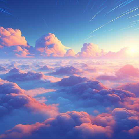 floating in the clouds