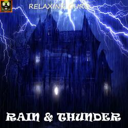 Heavy Rain with Intense Thunder and Lightning Sound Atmosphere in a Haunted House at Night