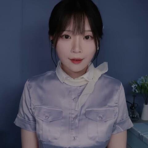 Cute Flight Attendant Takes Care of You