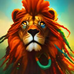 Chillin Rasta Lion