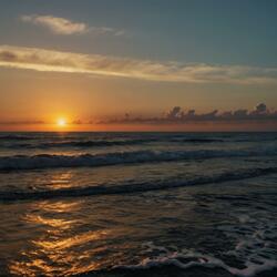 Sunset Over The Ocean