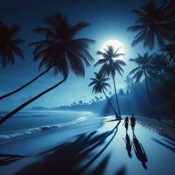 Palms In The Moonlight