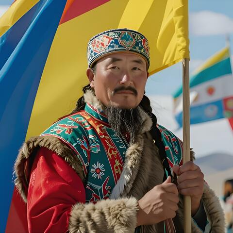 The Mongolian Caravan Departure into the Steppe