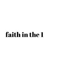 faith in the 1