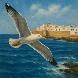 A Seagull Over Essouira