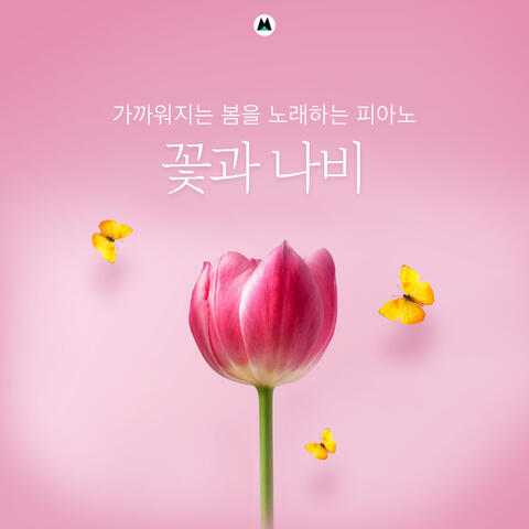 Piano singing for the coming spring (flower and butterfly)