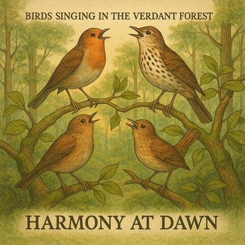 Birds Singing in the Verdant Forest, a Concert of Wings and Light
