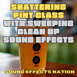 Shattering Pint Glass With Sweeping Clean up Sound Effects