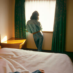 Satin Gown and Tight Blue Jeans