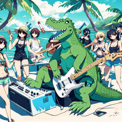 Beach Croc Rock