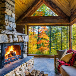 Relaxing + Calming Fireplace
