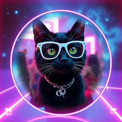 Lucky Black Cat Dance Superstar