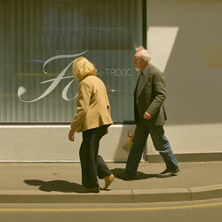 Jean Luc Godard and Anne Marie Mieville on Google Street