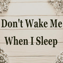 Don't Wake Me When I Sleep