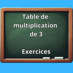 Table de multiplication de 3 Exercices