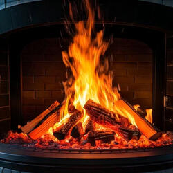 Gentle Ember Glow (Calm Fireplace Ambience)